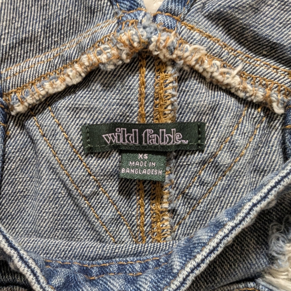 Distressed Denim Overalls - Picture 3 of 6